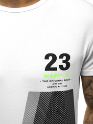 Мъжка тениска бял OZONEE JS/SS10932