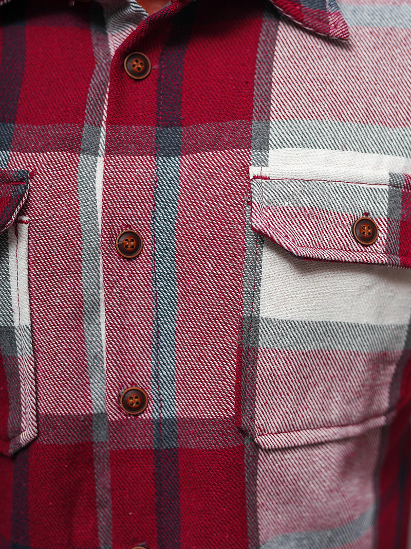 Мъжка риза бордо OZONEE NB/MC727R