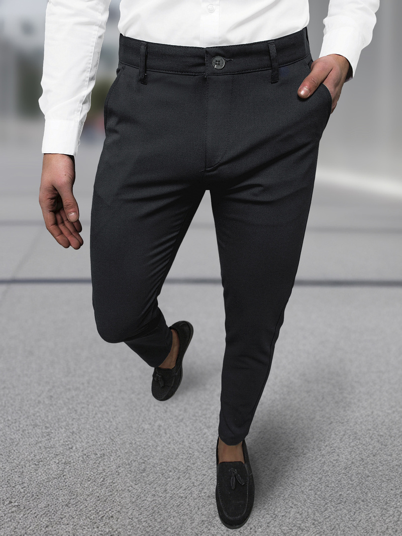 Мъжки панталони чино черни OZONEE DJ/5526