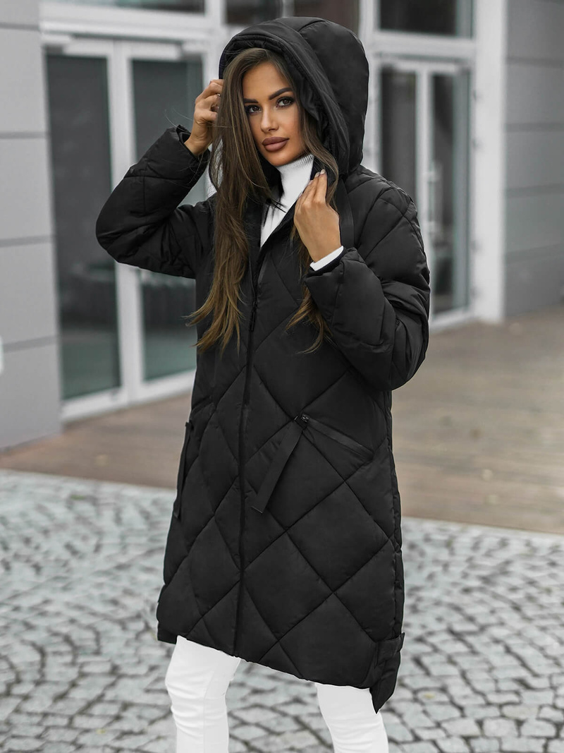 Дамско яке черно OZONEE JS/5M3168/392Z