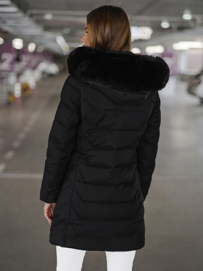 Дамско яке черно OZONEE JS/16M9121/392Z