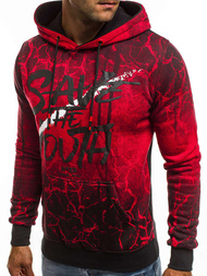 Мъжки суитшърт червен OZONEE JS/DD267Z