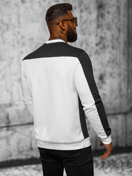 Мъжки суитшърт бяло-черна OZONEE O/P2032