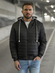 Мъжко яке черна OZONEE JS/8M985/392Z