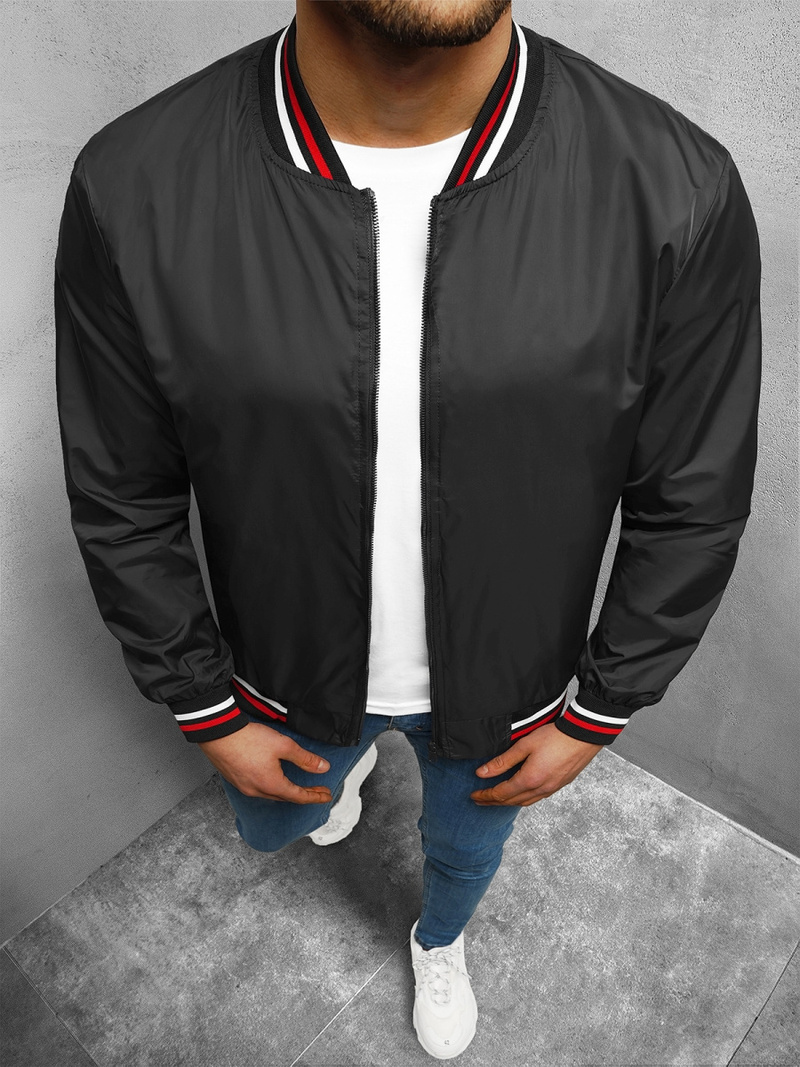 Мъжко яке черна OZONEE JS/8M96/3