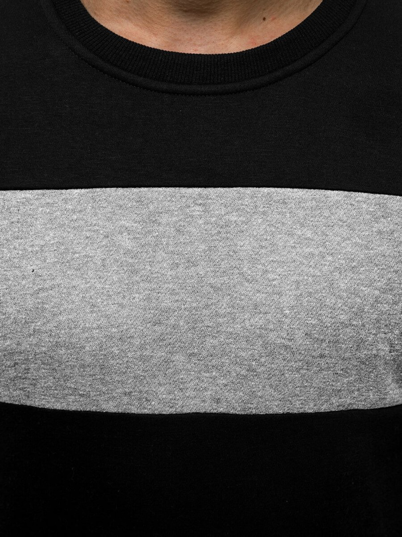 Мъжки суитшърт черно-сив OZONEE JS/2020/2