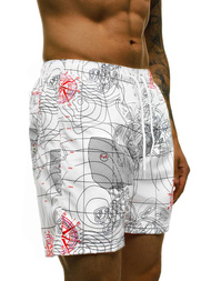 Мъжки плувни шорти бяло OZONEE JS/ST073