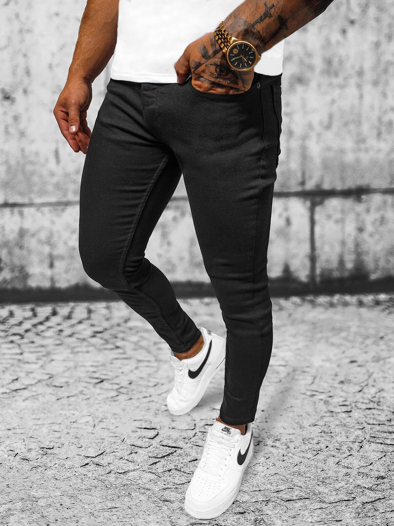 Мъжки дънки черни OZONEE E/5348/02