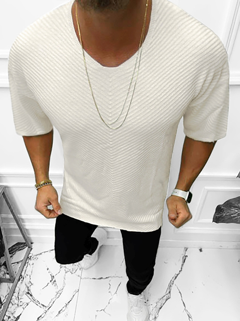 Мъжки пуловер екрю OZONEE L/2668