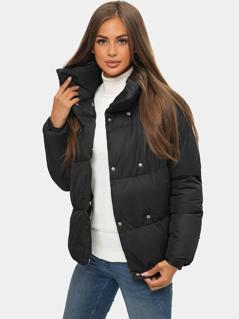 Дамско яке черно OZONEE JS/M23062/392