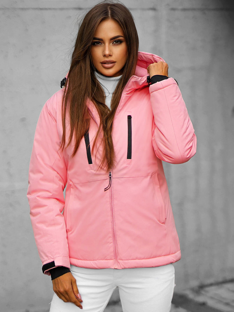 Дамско яке светлорозова OZONEE JS/HH012/25Z