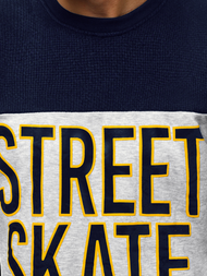 Мъжки суитшърт тъмнсиня OZONEE JS/KS1901Z