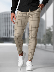 Мъжки панталони бежово OZONEE O/P4009Z