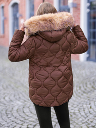 Дамско яке шоколад OZONEE JS/5M3226/158