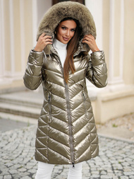 Дамско яке злато OZONEE JS/16M9100/403Z