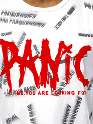 Мъжка тениска бял OZONEE JS/KS1998