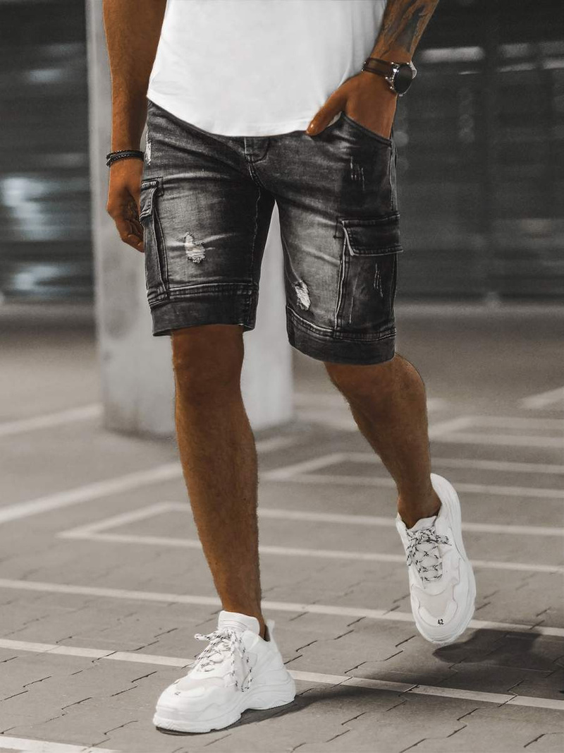 Mъжки шорти черни OZONEE NB/MP0039NZ