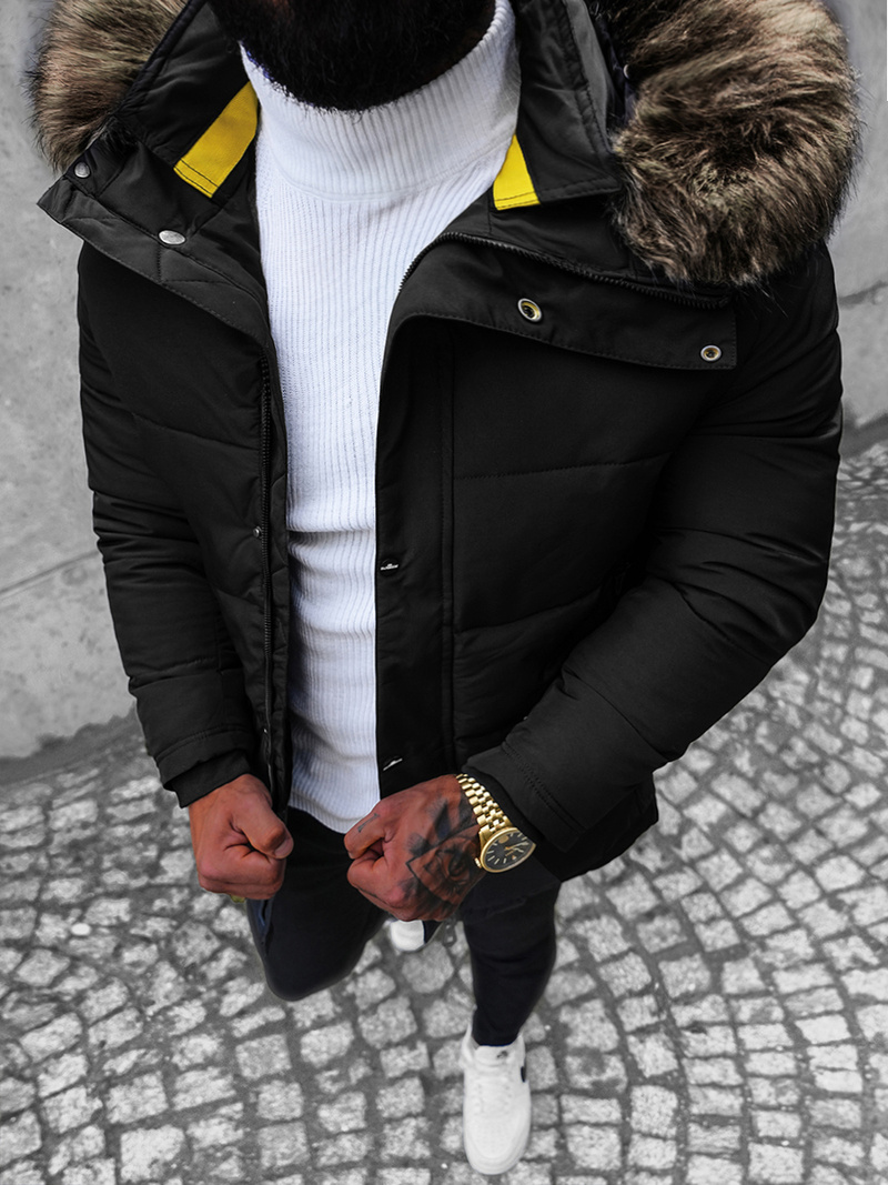 Мъжко яке черна OZONEE JS/M1966/392