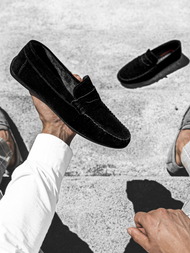 Мъжки обувки SLIP ON черни T/125