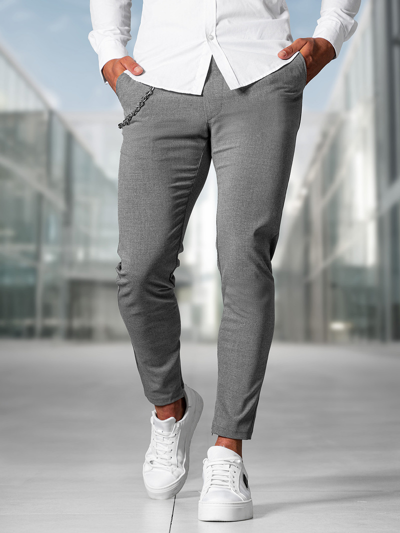 Мъжки панталони тъмносиво OZONEE DJ/3300Z