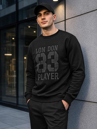 Мъжки суитшърт черен OZONEE JS/8B1976/3