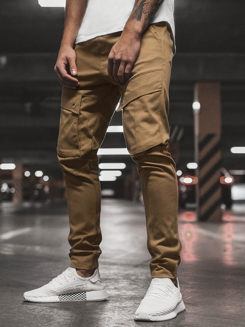 Мъжки панталони JOGGER камел OZONEE A/1003