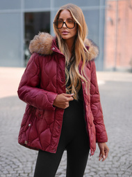 Дамско яке бордо OZONEE JS/5M3226/1