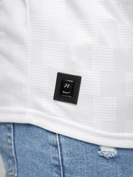 Мъжка тениска бял OZONEE O/QS11621