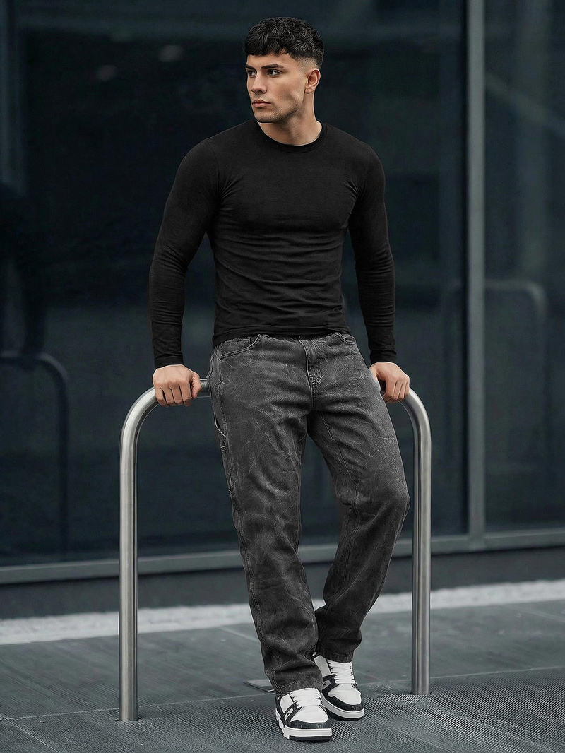 Мъжки дънки графитно OZONEE O/KK2828/5Z