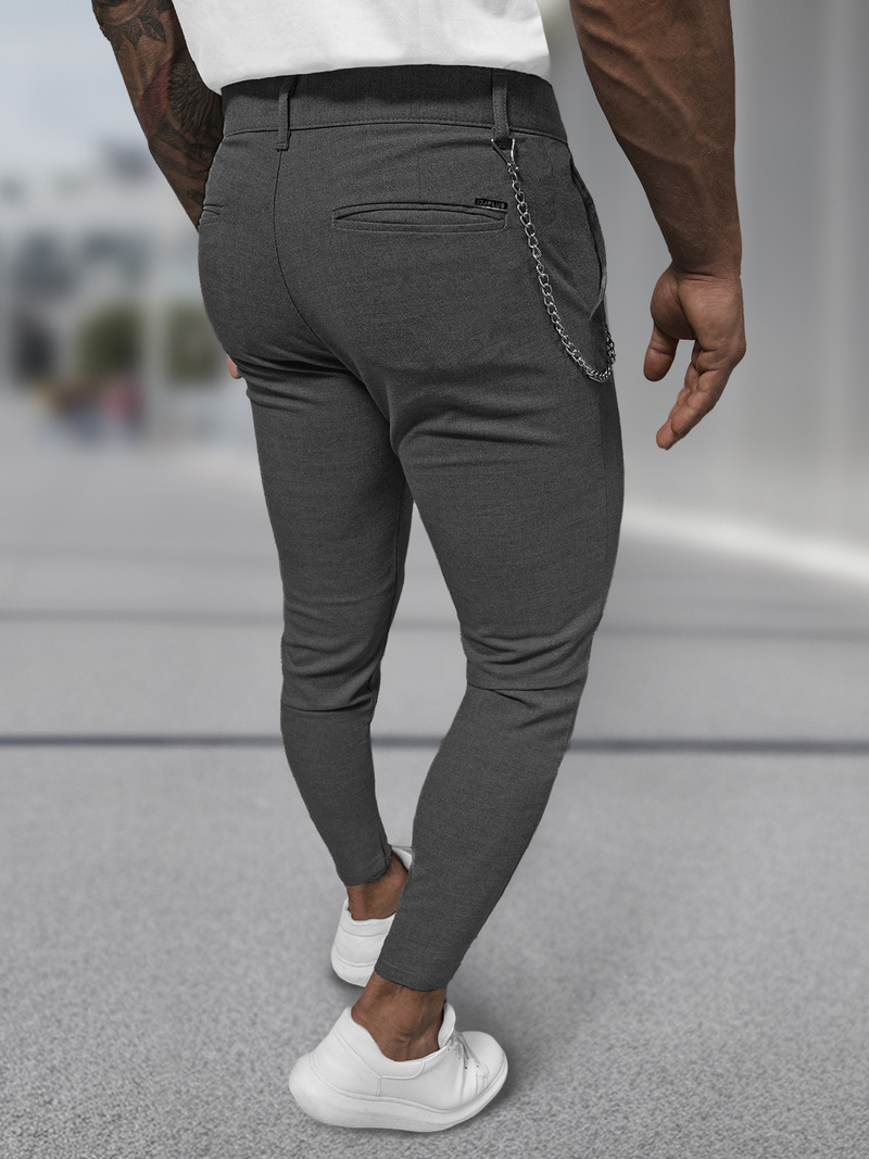 Мъжки панталони графитно OZONEE DJ/3300