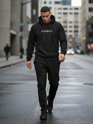 Мъжки суитшърт черно OZONEE JS/21B1901/3