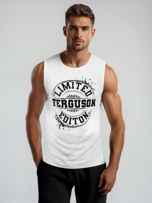 Мъжка тениска бяла OZONEE JS/8B1725/1