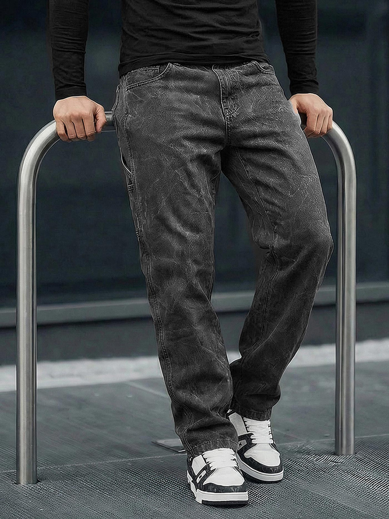 Мъжки дънки графитно OZONEE O/KK2828/5Z