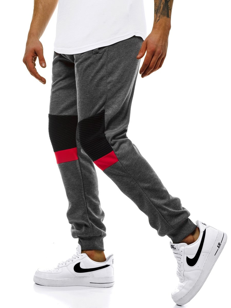 Мъжко долнище на анцуг графитно OZONEE JS/JZ11016