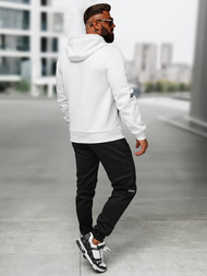 Мъжки спортен екип бяло-черен OZONEE O/LN11887