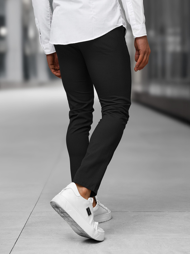 Мъжки панталони чино черни OZONEE DJ/5526Z