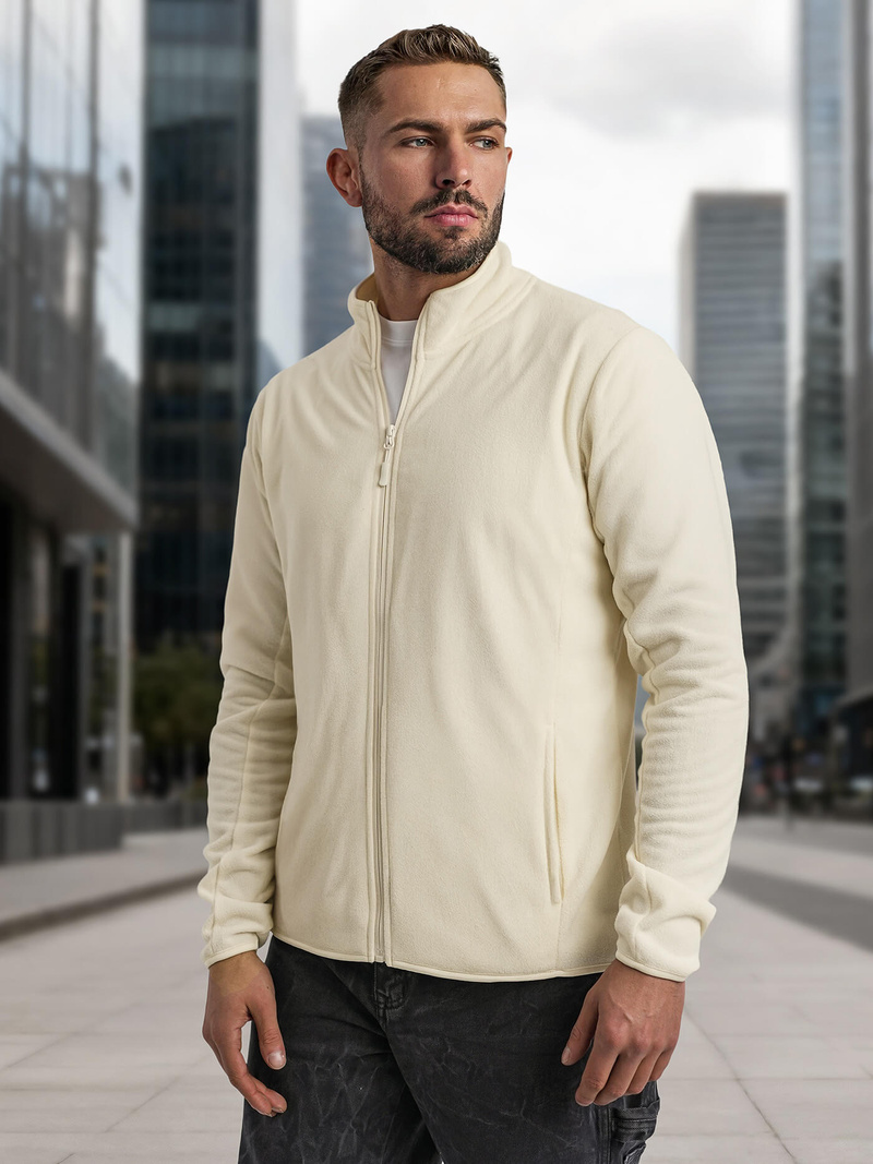 Мъжки суитшърт екрю OZONEE JS/HH016/1