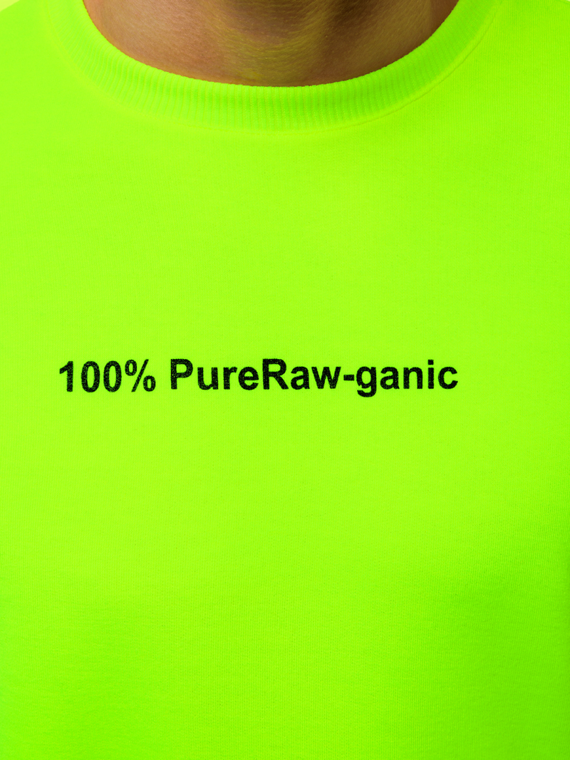 Мъжки суитшърт зелена неонов OZONEE MACH/3149