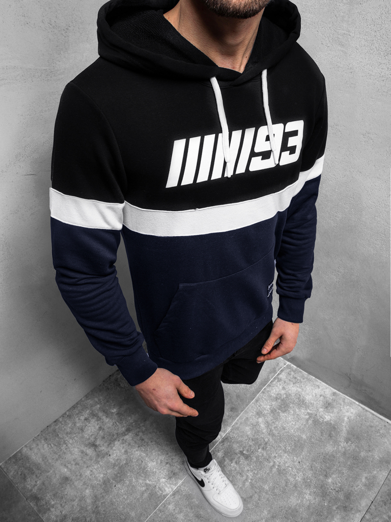 Мъжки суитшърт тъмносин OZONEE A/0963Z