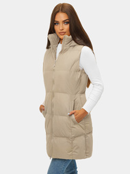 Дамска жилетка бежова OZONEE JS/M721/62