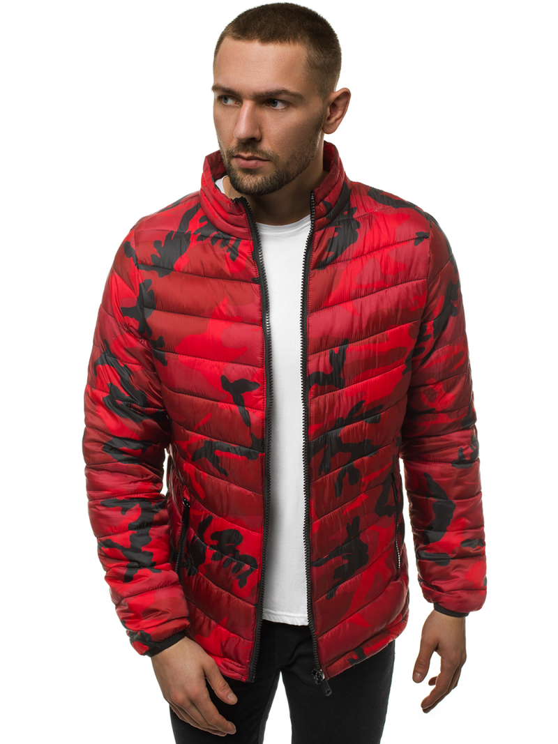 Мъжко яке червено-камуфлажно OZONEE JS/SM80Z