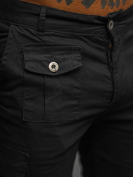 Къси панталони джинс черни OZONEE NB/MP0188N