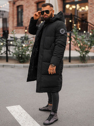 Мъжко зимно яке черно OZONEE JS/19M1290/392