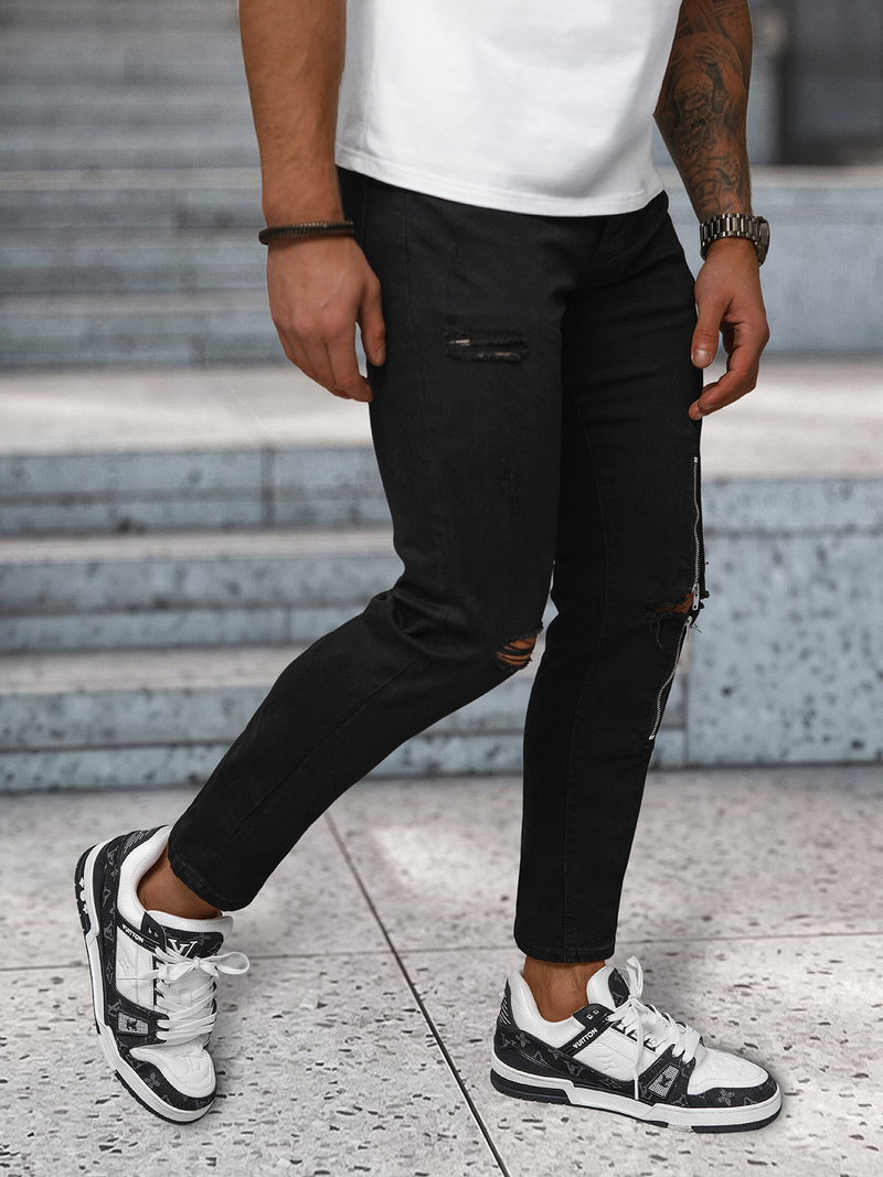 Мъжки дънки черни OZONEE NB/MP0087N