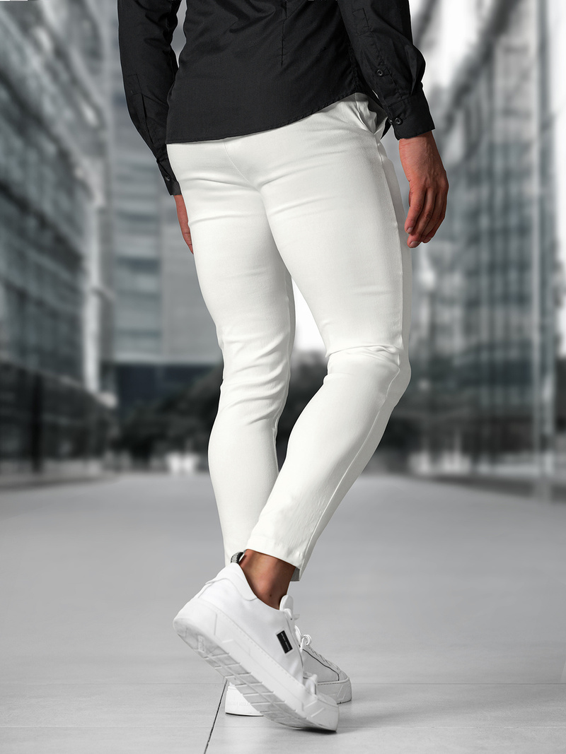 Мъжки панталони чино екрю OZONEE O/P4049Z