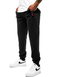 Мъжко долнище на анцуг черно JS/XW032S