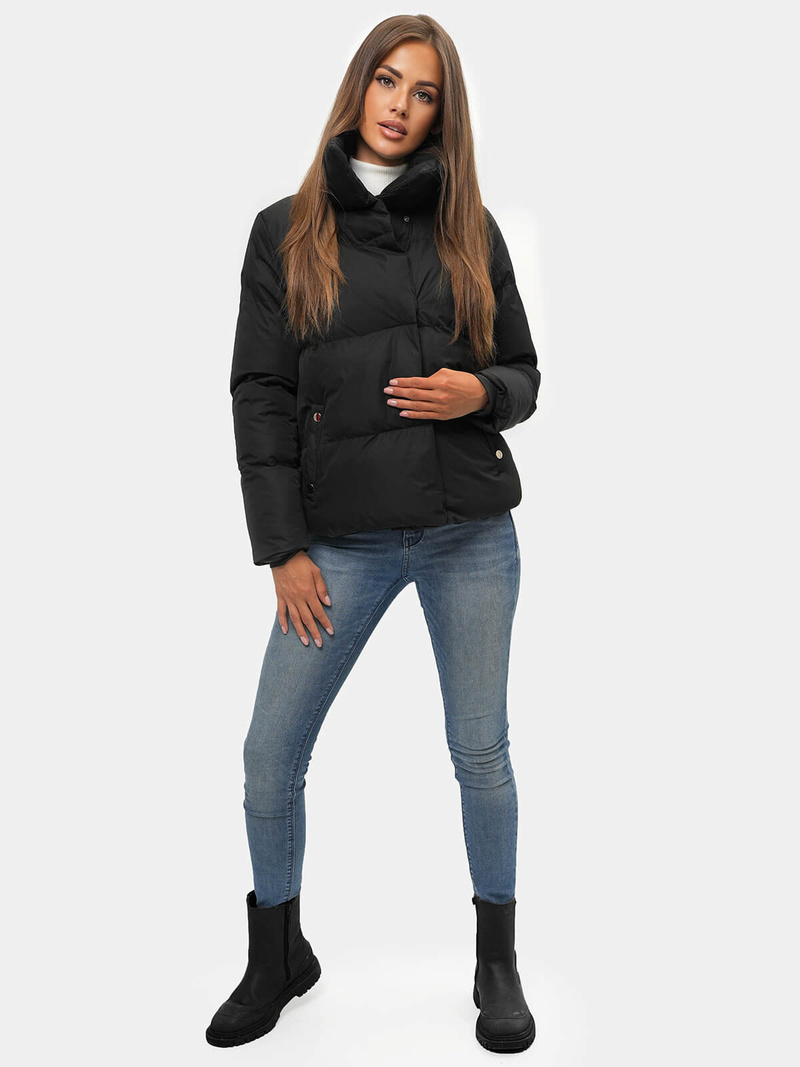 Дамско яке черно OZONEE JS/M23062/392