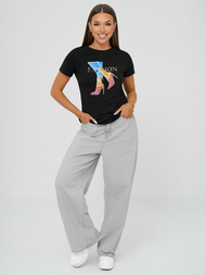 Дамска тениска черна OZONEE JS/96T690/3