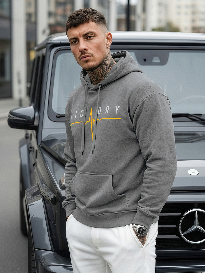 Мъжки суитшърт графитен OZONEE JS/8B1757/5