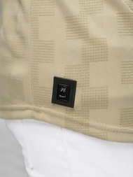 Мъжка тениска бежова OZONEE O/QS11621